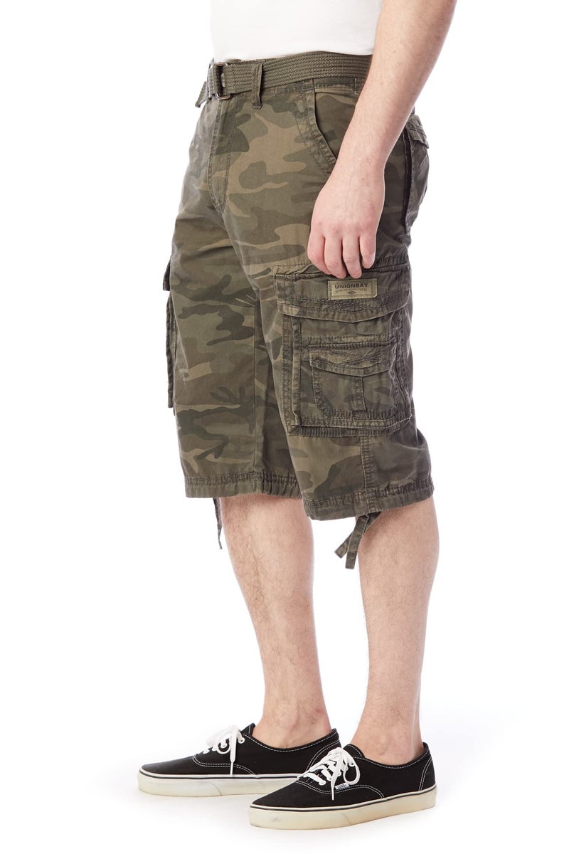 Unionbay Men's Cordova Belted Messenger Cargo Short - Reg and Big and Tall Sizes, surplus camo, 38 - Image 2